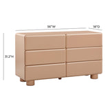 Tammy 6 Drawer Dresser, Taupe-Furniture - Bedroom-High Fashion Home