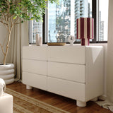 Tammy 6 Drawer Dresser, White-Furniture - Bedroom-High Fashion Home