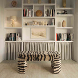 Zebra Bench, Brown Stripe