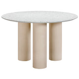 Parcino Outdoor Round Dining Table, Terrazzo-Furniture - Dining-High Fashion Home