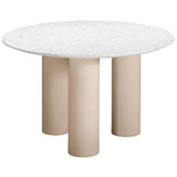 Parcino Outdoor Round Dining Table, Terrazzo-Furniture - Dining-High Fashion Home