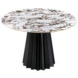 Jimena Round Dining Table, Marble Ceramic-Furniture - Dining-High Fashion Home