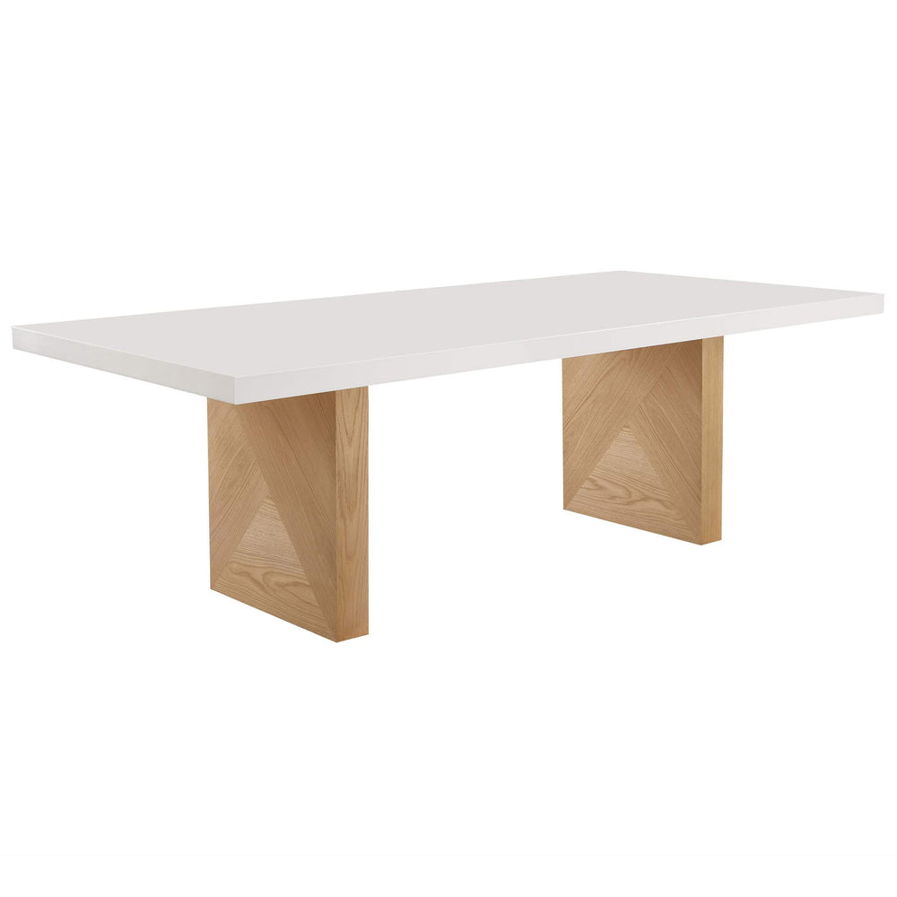 Madeline Rectangular Dining Table, White Gloss-Furniture - Dining-High Fashion Home