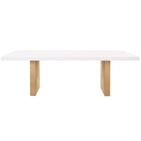 Madeline Rectangular Dining Table, White Gloss-Furniture - Dining-High Fashion Home