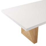 Madeline Rectangular Dining Table, White Gloss-Furniture - Dining-High Fashion Home