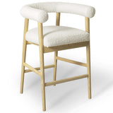 Spara Boucle Counter Stool, Cream-Furniture - Dining-High Fashion Home