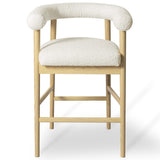 Spara Boucle Counter Stool, Cream-Furniture - Dining-High Fashion Home