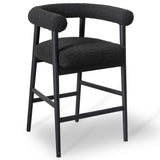 Spara Boucle Counter Stool, Black-Furniture - Dining-High Fashion Home