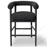 Spara Boucle Counter Stool, Black-Furniture - Dining-High Fashion Home