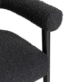 Spara Boucle Counter Stool, Black-Furniture - Dining-High Fashion Home