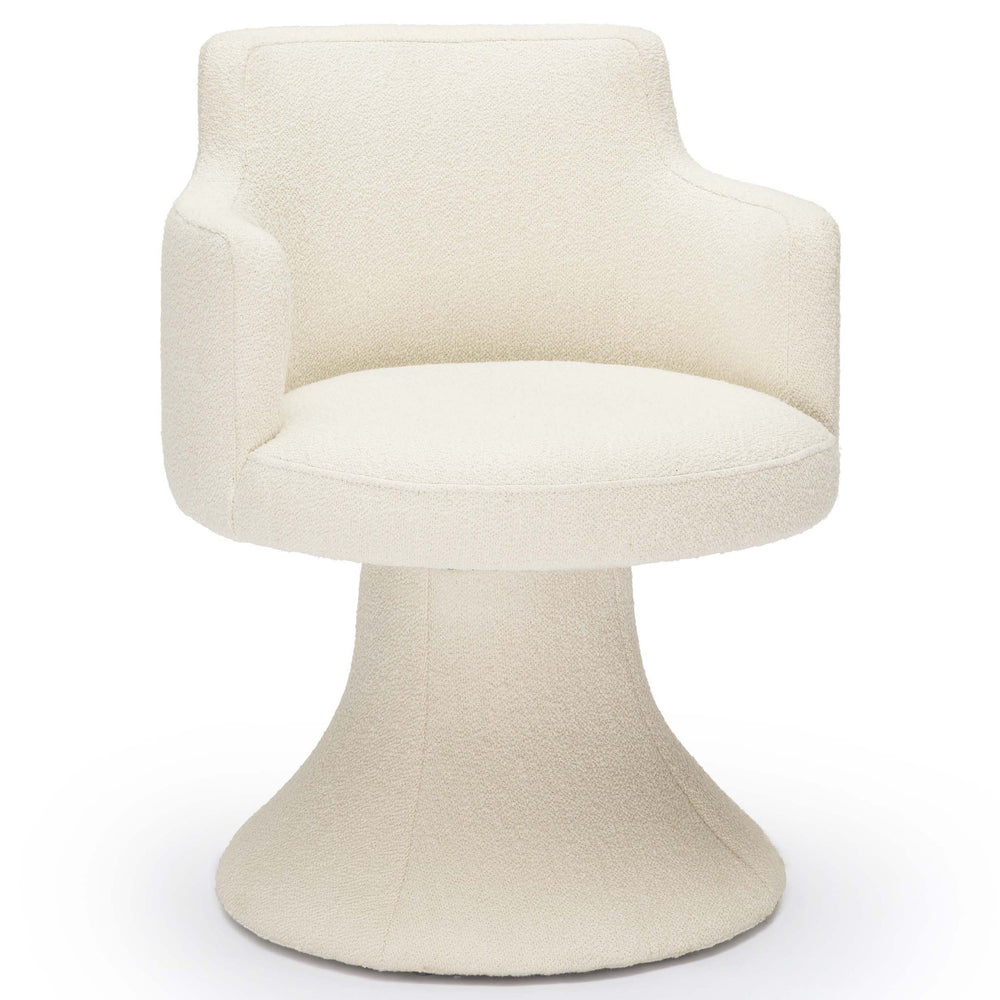 Jeffree Swivel Dining Chair, Cream