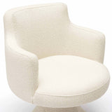 Jeffree Swivel Dining Chair, Cream