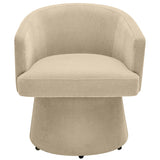 Kristen Rolling Desk Chair, Taupe-Furniture - Office-High Fashion Home