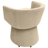 Kristen Rolling Desk Chair, Taupe-Furniture - Office-High Fashion Home