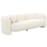 Amelie Faux Fur Sofa, Cream-Furniture - Sofas-High Fashion Home