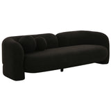 Amelie Faux Fur Sofa, Black-Furniture - Sofas-High Fashion Home