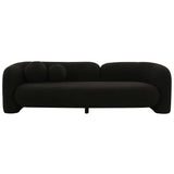 Amelie Faux Fur Sofa, Black-Furniture - Sofas-High Fashion Home