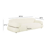 Leyla Boucle Sofa, Cream-Furniture - Sofas-High Fashion Home