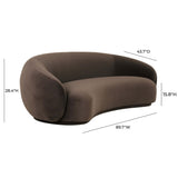 Kendall Sofa, Chocolate Brown-Furniture - Sofas-High Fashion Home