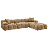 Calliope 4 Piece Modular Sectional, Cafe Au Lait