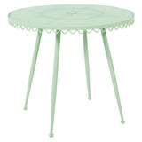 Erica Outdoor Cafe Table, Mint Green