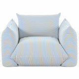 Saint Tropez Outdoor Chair, Blue Striped-Furniture - Chairs-High Fashion Home