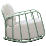 Violette Outdoor Rocking Chair, Mint Green-Furniture - Chairs-High Fashion Home