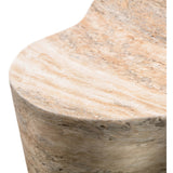 Slab Tall Side Table, Faux Travertine