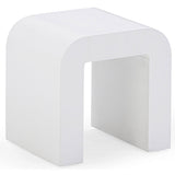 Hump Side Table, White