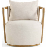 Paolo Swivel Chair, Cream-Furniture - Chairs-High Fashion Home