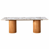 Tamara Rectangular Dining Table, Marble Ceramic-Furniture - Dining-High Fashion Home