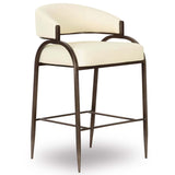 Tatum Vegan Leather Counter Stool, Cream