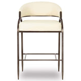 Tatum Vegan Leather Counter Stool, Cream