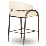 Tatum Vegan Leather Counter Stool, Cream