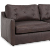 Thurlow 3 Piece Left Modular Leather Sectional, Espresso Brown-Furniture - Sofas-High Fashion Home