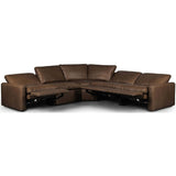 Tillery Leather Power Recliner 5-Piece Sectional, Sonoma Coco-Furniture - Sofas-High Fashion Home