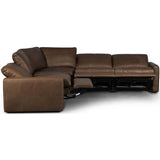 Tillery Leather Power Recliner 5-Piece Sectional, Sonoma Coco-Furniture - Sofas-High Fashion Home