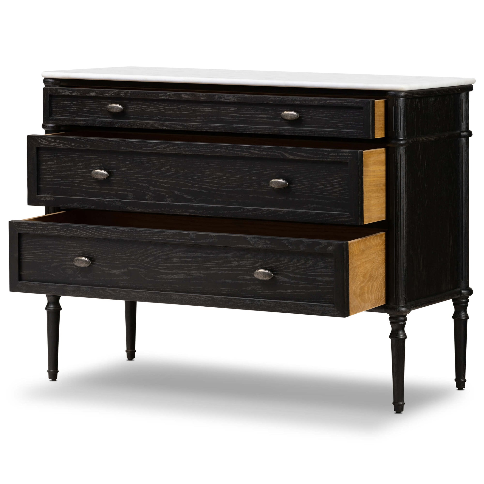 Toulouse Black Painted Grande 3 Over 4 Extra Large Chest of Drawers