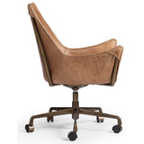 Truman Leather Desk Chair, Conroe Drift-Furniture - Office-High Fashion Home