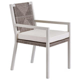 Tybee Outdoor Dining Chair, Wicker Greige, Set of 2