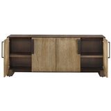 Riviera Console, Guilded Oak/Otter-Furniture - Storage-High Fashion Home