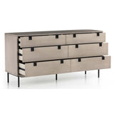 Carly 6 Drawer Dresser, Grey Wash-Furniture - Storage-High Fashion Home