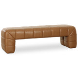 Verity Leather Bench, Tan