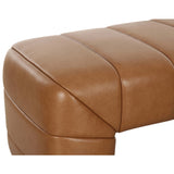 Verity Leather Bench, Tan