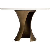 Willow Dining Table, White/Gold Base-Furniture - Dining-High Fashion Home