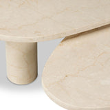 Zion Coffee Table Set, Cream-Furniture - Accent Tables-High Fashion Home