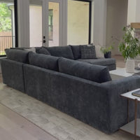 Lars Sectional, Vickie Charcoal