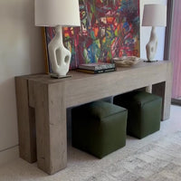 Abaso Console Table, Rustic Wormwood