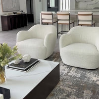 Julius Swivel Chair, Sheldon Ivory