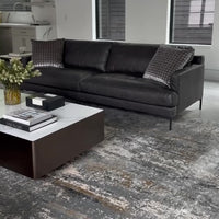 Ansel Leather Sofa, Marseille Black